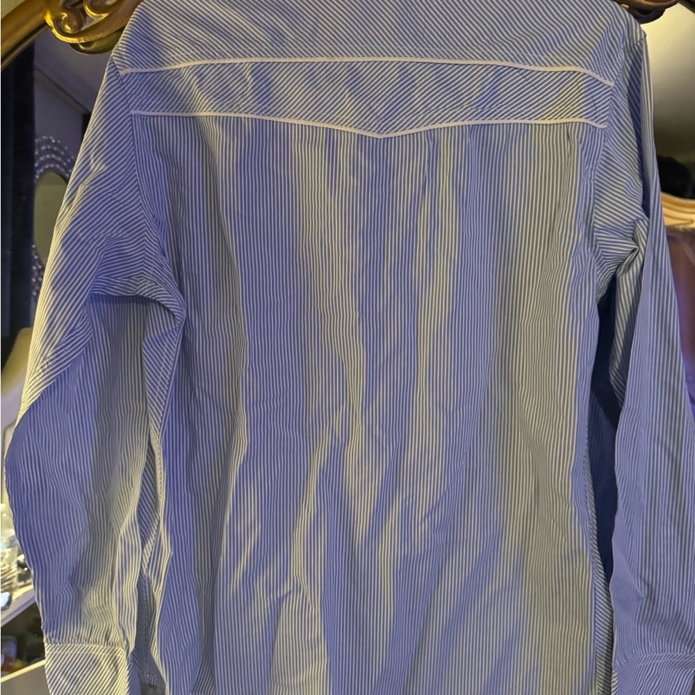 BKE Blue Striped Button-Up Shirt - Picture 5 of 7